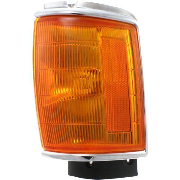 Corner Light Assembly for Toyota Pickup 1987-1988, 4Runner 1987-1989 with Chrome Trim, Left (Driver), 4WD (Four-Wheel Drive), Replacement