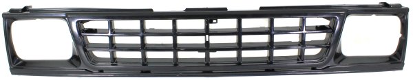 Plastic Grille for 1990-1992 Mitsubishi Mighty Max, Painted Black Shell and Insert, Replacement