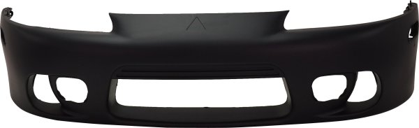 Front Bumper Cover for Mitsubishi Eclipse 1997-1999, Primed (Ready to Paint) with Fog Light Holes and Side Marker Light Holes, Replacement