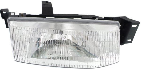 Headlight Assembly for Ford Escort 1991-1996, Right (Passenger) Side, Halogen, Replacement