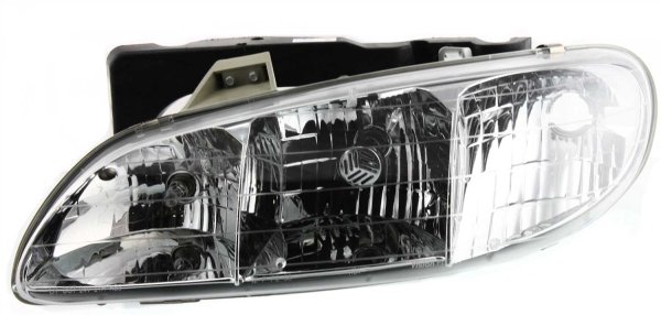 Headlight Assembly for Pontiac Grand Am 1996-1998, Halogen, Left (Driver), Replacement