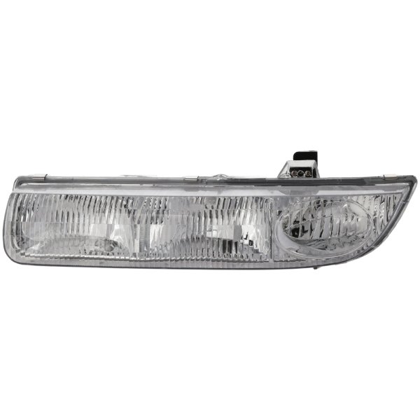 Headlight Assembly for Saturn S-Series 1996-1999, Left (Driver), Sedan/Wagon, Halogen, Replacement - Fits Saturn SL, SL1, SL2, SW1, SW2.