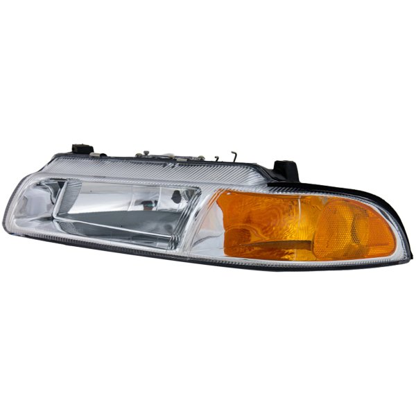 Headlight Assembly for Dodge Stratus 1995-2000, Left (Driver), Halogen, with Improved Pattern Beam, Replacement