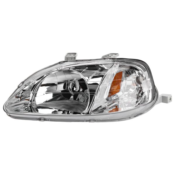 Headlight for Honda Civic 1999-2000, Left (Driver) Side, Lens and Housing, Halogen, Replacement