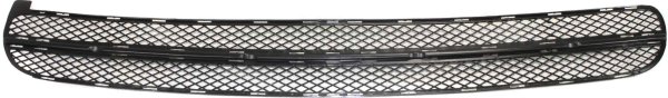 Front Bumper Grille for Volkswagen Beetle 1998-2005, Center Mesh Insert, Textured Black, Without Fog Light Hole, Replacement