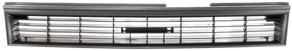 Painted Dark Gray Shell and Insert Grille for 1988-1992 Toyota Corolla Sedan and Wagon, 2WD (Two-Wheel Drive), Replacement