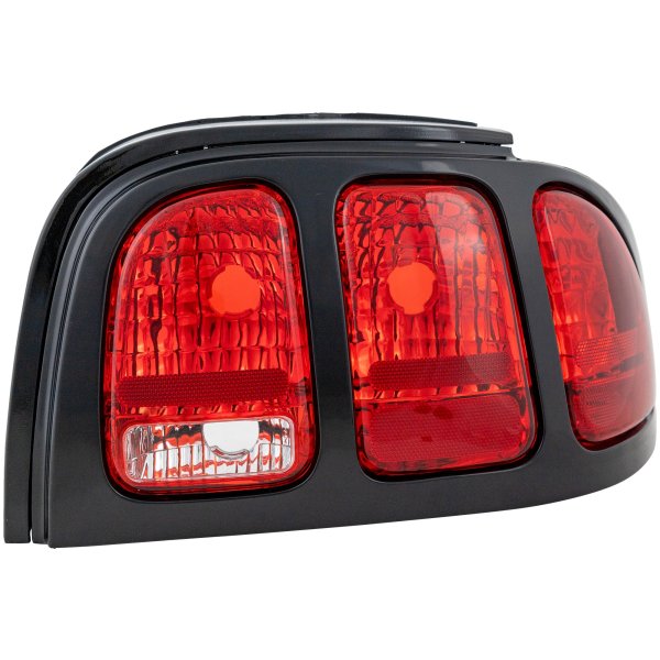 Tail Light Lens and Housing for 1996-1998 Ford Mustang, Right (Passenger) Side, Rim without Paint, Replacement