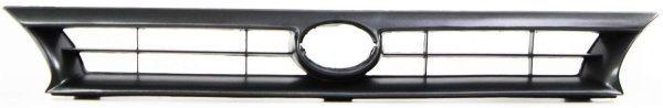 Grille for Toyota Corolla 1993-1995, ABS (Acrylonitrile Butadiene Styrene) Plastic, Painted Dark Silver Shell and Insert, Replacement