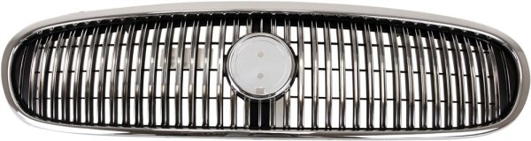 Grille for Buick LeSabre 1997-1999, Plastic Material with Chrome Shell/Painted Black Insert, Replacement
