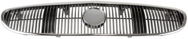 Grille for 1997-2002 Buick Century, Plastic Construction with Chrome Shell and Painted Black Insert, Replacement