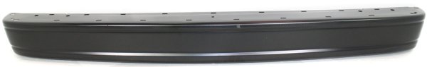 Step Bumper Face Bar for 1985-1994 GMC Safari and Chevrolet Astro Van, Without Pad and Mounting Bracket, With Pad Provision, Powdercoated Black, No Impact Strip Holes or Cover, Replacement