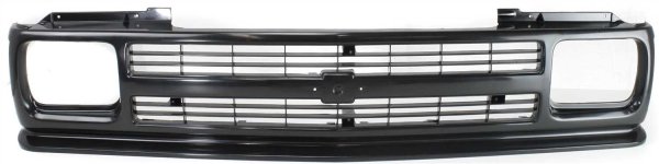 Grille for Chevrolet S10 Blazer (1991-1994), S10 Pickup (1991-1993) with Black Shell and Insert, Replacement
