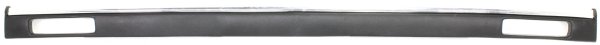 Front Bumper Molding Impact Strip for Chevrolet S10 Pickup 1994-1997, LS Model, with Side Molding Holes, Plastic Material, Black Color, Replacement