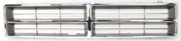 Chrome Plastic Grille Insert for Dodge Full Size Pickup 1986-1990, Replacement