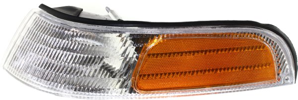 Corner Light for Ford Crown Victoria Base Model, 1992-1997, Left (Driver) Side, Lens and Housing, Replacement