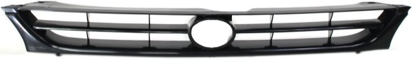 Plastic Grille for 1995-1996 Toyota Camry, Painted Black Shell and Insert, Japan Built, Replacement