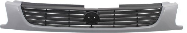 Gray Shell Grille with Black Insert for 1995-1996 Mazda Protege Sedan, Replacement