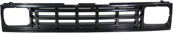 Black Shell and Insert Plastic Grille for 1987-1988 Mini Ram and 1987-1993 Ram 50 Pickup, Replacement