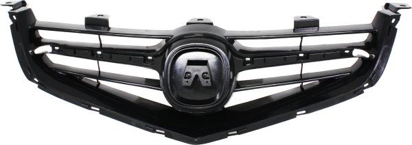 GRILLE for Acura TSX 2004-2005, Painted Black Shell and Insert, Replacement