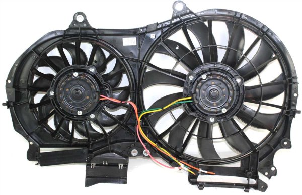 Radiator Fan Shroud Assembly for Audi A4 2002-2006, Dual Type, 3.0 Liter Engine, Replacement