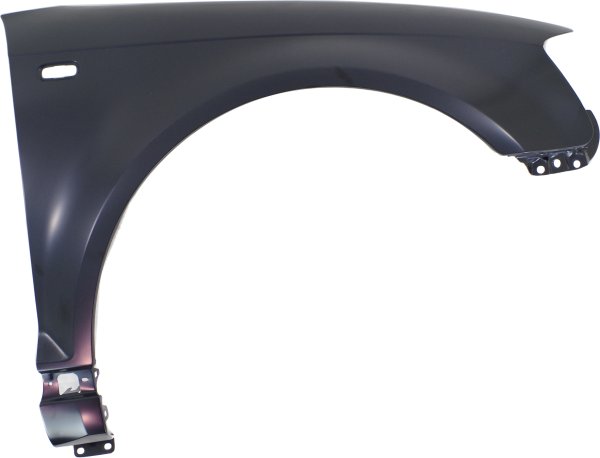 Front Fender for Audi A3 2006-2008, Right (Passenger), Primed (Ready to Paint), Steel, with Side Marker Light Holes, Replacement