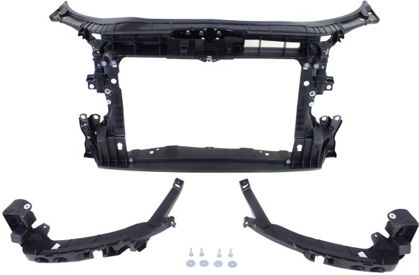 Radiator Support Assembly for Audi A3 2009-2013, Black, Made of Plastic and Steel, Replacement