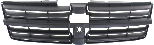 Textured Dark Gray Shell and Insert Grille for 2008-2010 Dodge Grand Caravan, Plastic, Replacement