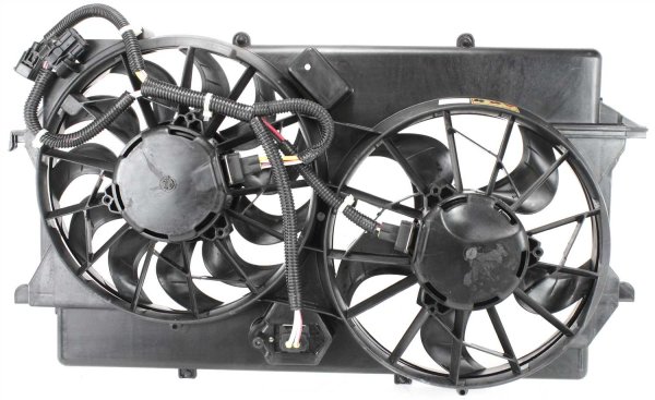Radiator Fan Assembly for Ford Focus 2005-2007, with Factory Air, Includes Resistor, Replacement