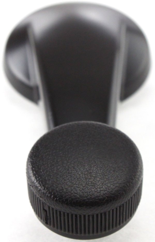Front Window Crank for Chevy S10 1994-1997, Smooth Black with Black Knob, Zinc Material, Replacement