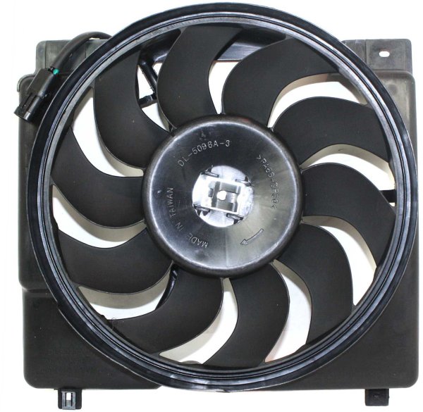 Radiator Fan Shroud Assembly for 1995-1996 Jeep Cherokee, 6 Cylinder 4.0 Liter Engine, Replacement