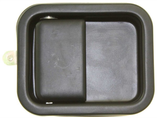 Front Exterior Door Handle for Jeep Wrangler 1987-2006, Right (Passenger), Smooth Black, Metal, Without Keyhole, Full Door Type, 1997-2006 Left (Driver), Replacement