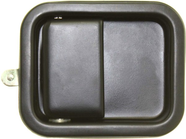 Front Exterior Door Handle for Jeep Wrangler 1987-2006, Left (Driver), Smooth Black Metal, w/o Keyhole, Full Door Type, (1997-2006, Right (Passenger)), Replacement
