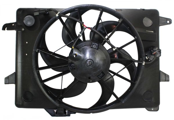 Radiator Fan Shroud Assembly for Lincoln Town Car 2000-2002, Includes Resistor, Replacement