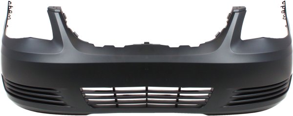 Front Bumper Cover for Pontiac G5 2008-2009 Base Model, Primed (Ready to Paint), Without Fog Light Holes, Replacement