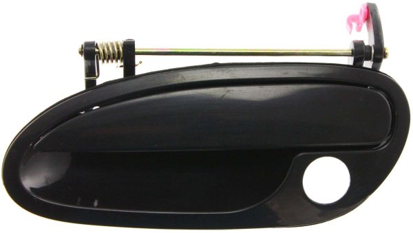 Front Exterior Door Handle for Pontiac GTO 2004-2006, Left (Driver), Smooth Black, with Keyhole, Plastic, Replacement