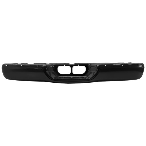 Steel Step Bumper Face Bar for Toyota Tundra 2000-2006, Painted Black, without Pad but with Pad Provision, Fleetside Base Model, without Mounting Bracket, Replacement