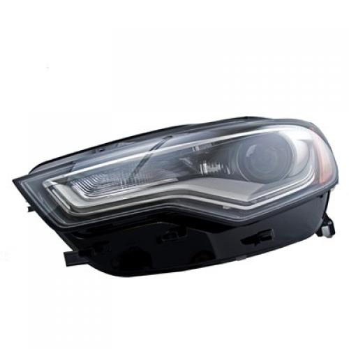 Left (Driver) Headlight Assembly for 2012 - 2018 Audi A6, Xenon, without Auto Level Lights, Composite;  4G0941043E, Replacement