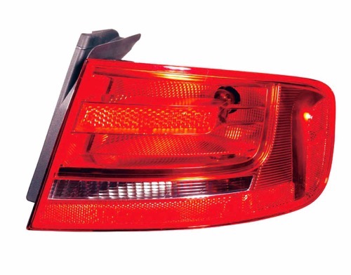 Right (Passenger) Outer Rear Tail Light Assembly for 2009 - 2012 Audi S4 Sedan, Replacement Lens/Cover, Bulb Type,  8K5945096E