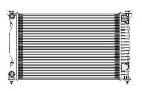 Radiator Assembly for 2005 - 2008 Audi A4, 2.0L Liter Inline 4 Automatic Continuously Variable Transmission, Generation 3,  8E0121251AP, Replacement