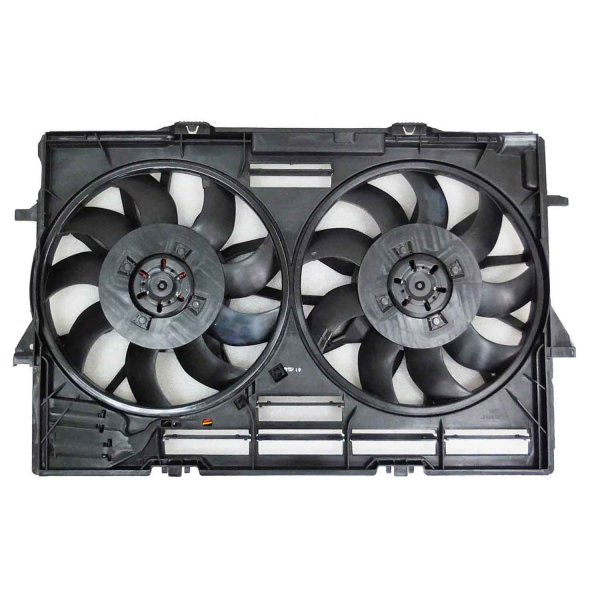 Radiator Cooling Fan Assembly for 2013 - 2018 Audi S7, Includes Motor, Blade, Shroud Dual Fan Assembly,  4H0121207C-PFM, Replacement