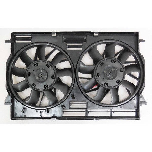 Radiator Cooling Fan Assembly for 2017 - 2021 Audi Q7, Motor/Blade/Shroud Dual Fan Assembly,  8W0121207C-PFM, Replacement