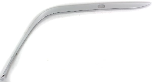 Front Bumper Molding for BMW 7-Series 1995-2001, Left (Driver) Outer Cover, Chrome, Plastic, with Headlight Washers, Replacement - Fits: 740i, 740iL, 750iL.
