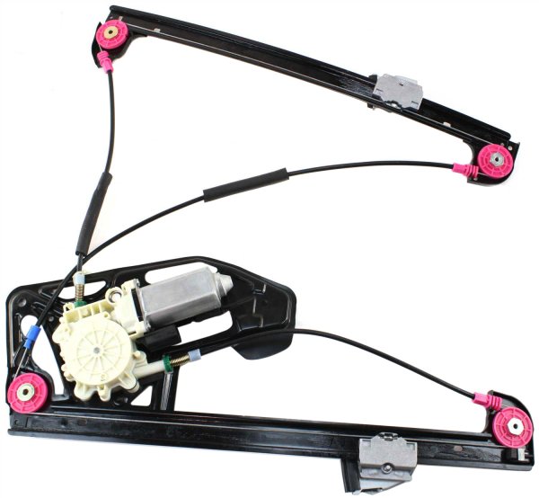 Front Window Regulator for BMW 7-Series 1995-2001, Left (Driver) Side, Power-operated with Motor, Insulated Glass, Replacement