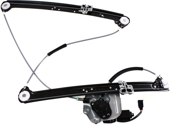 Front Window Regulator with Power Motor for BMW X5 2000-2006, Left (Driver) Side, Replacement