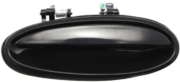 Rear Exterior Door Handle for 2000-2005 Pontiac Bonneville/Buick LeSabre, Left (Driver), Smooth Black, Plastic, Replacement