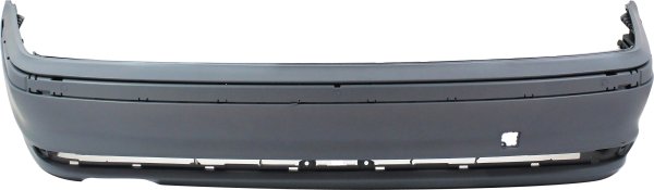 Primed (Ready to Paint) Rear Bumper Cover for BMW 3-Series 1999-2001, Sedan, without Sport Package, Replacement Models: 316i, 318i, 320i, 323i, 325i, 328i, 330i.
