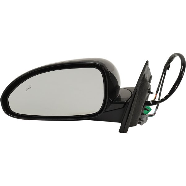 Power Folding, Heated, Paintable Mirror for Buick Enclave 2013-2017, Left (Driver), with Blind Spot Detection, Memory, and Signal Light, Replacement