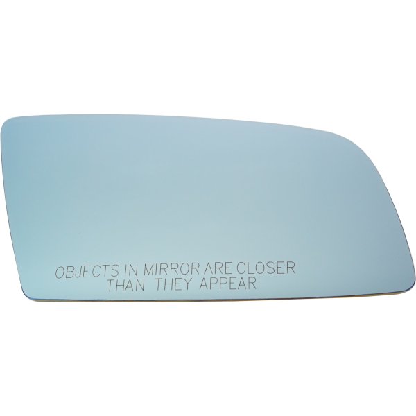 Mirror Glass for BMW 5-Series 2004-2010, Right (Passenger), Heated, with Backing Plate, Blue Glass, without Auto-Dimming, Replacement Models: 520i, 523i, 525i, 528i, 530i, 535i, 540i, 545i, 550i, M5.