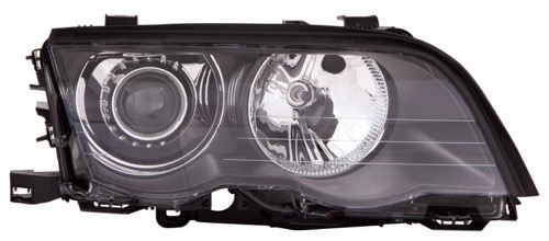 Left (Driver) Headlight Assembly for 1999-2001 BMW 328i, Front Headlight Replacement Housing/Lens/Cover with xenon HID lights, E46 Body Code, Sedan, 4 Door,  63126902763, Replacement