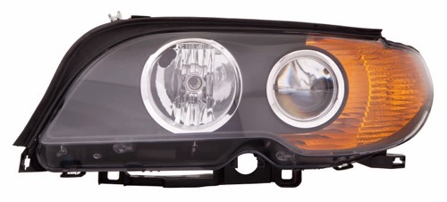 Front Headlight Assembly Replacement for 2003 - 2006 BMW 325Ci, Left (Driver) Side Headlight assy with Yellow Turn Indicator, Composite - Convertible + Coupe ( 63126920605), Replacement